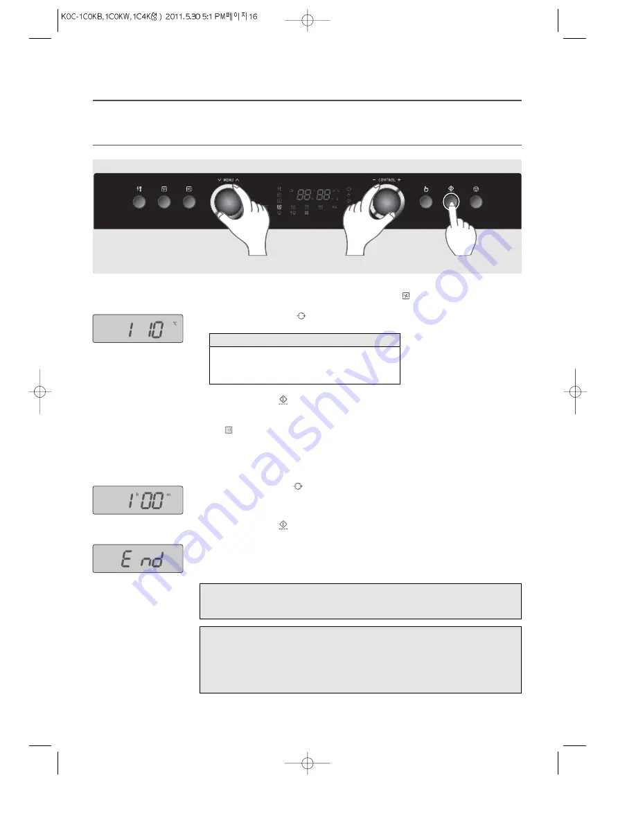 Daewoo KOC-1C0KB Owner'S Manual Download Page 18