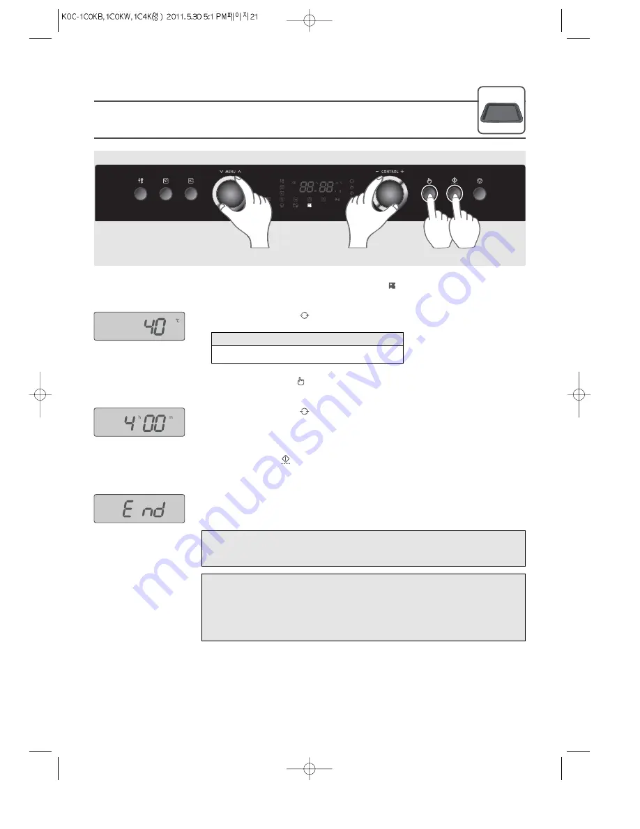 Daewoo KOC-1C0KB Owner'S Manual Download Page 23