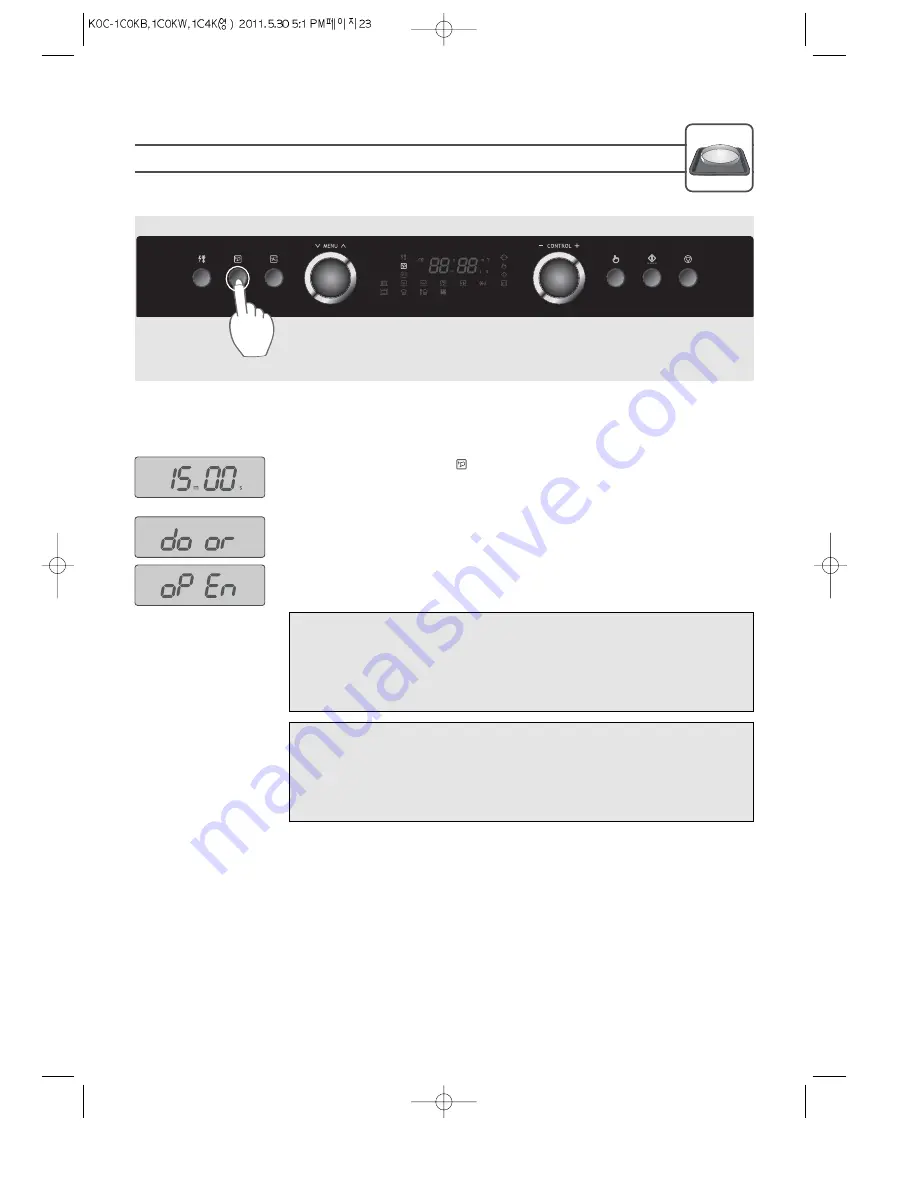 Daewoo KOC-1C0KB Owner'S Manual Download Page 25