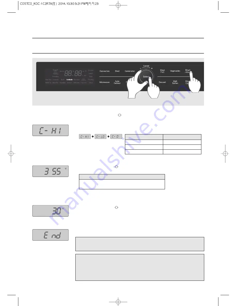 Daewoo KOC-1C2R7A Owner'S Manual Download Page 25