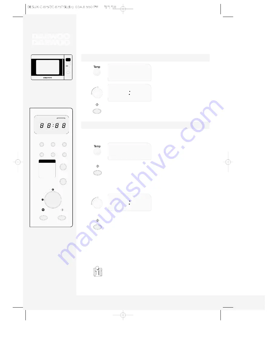 Daewoo KOC-875TSL Instruction Manual Download Page 9