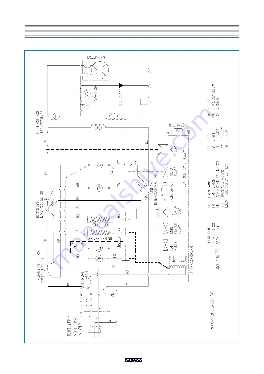 Daewoo KOC-984T Service Manual Download Page 23