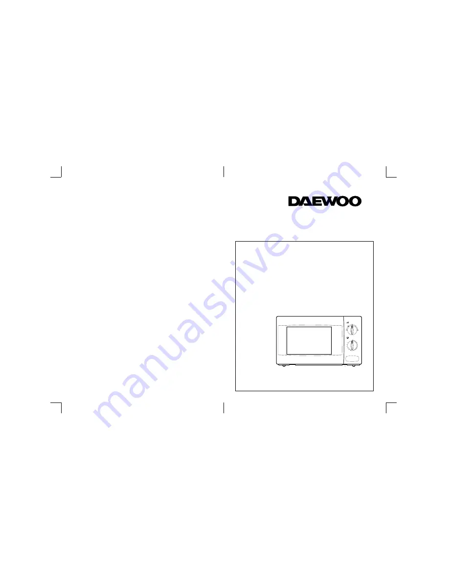 Daewoo KOG-3685 Operating Instructions Manual Download Page 1