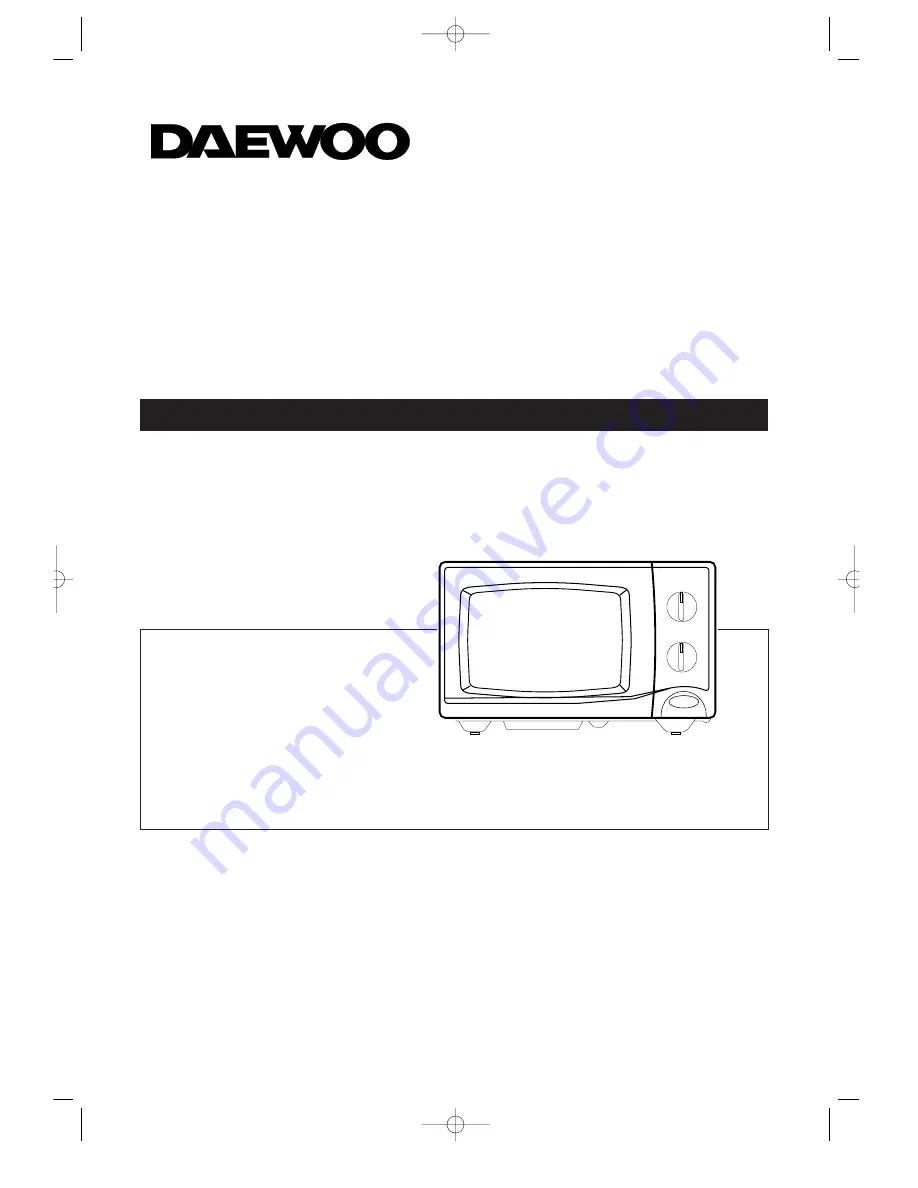 Daewoo KOG-3705 Operating Instructions Manual Download Page 1