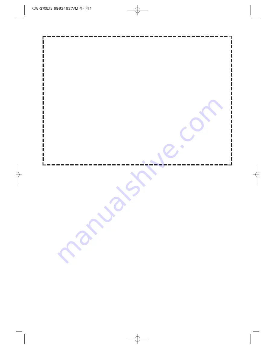 Daewoo KOG-3705 Operating Instructions Manual Download Page 2