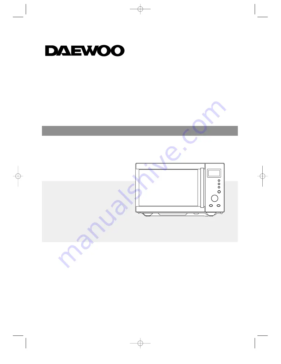 Daewoo KOG-374R Operating Instructions Manual Download Page 1