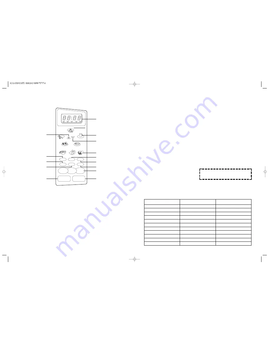 Daewoo KOG-37BH Operating Instructions Manual Download Page 5