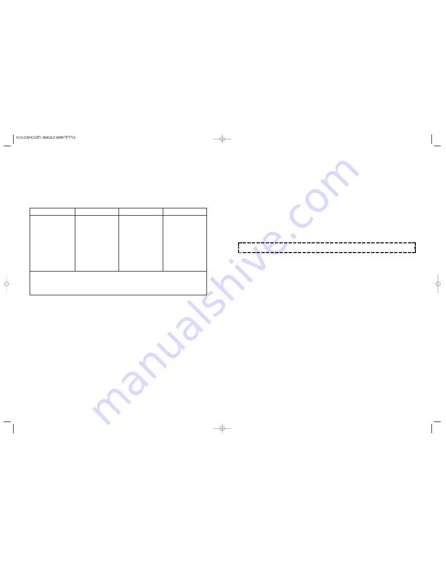 Daewoo KOG-37BH Operating Instructions Manual Download Page 10