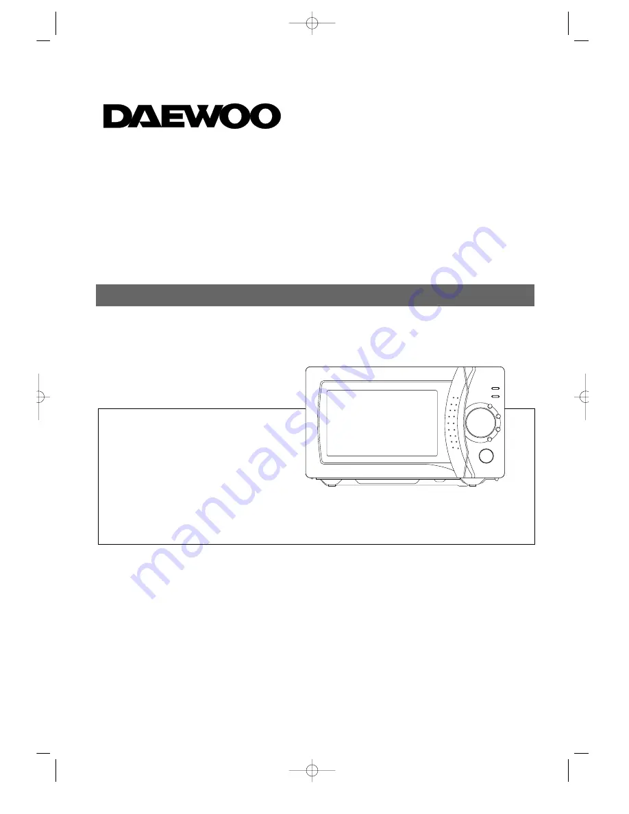 Daewoo KOG-393R Operating Instructions Manual Download Page 1