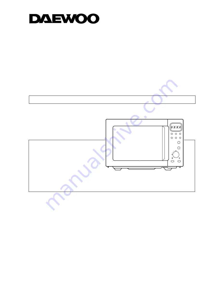 Daewoo KOG-872T Operating Instructions Manual Download Page 1