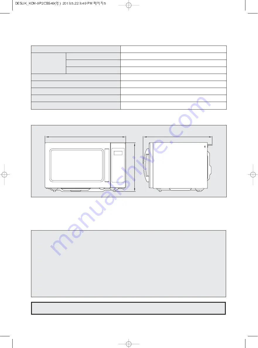 Daewoo KOM-9P2C Operating Instructions Manual Download Page 6