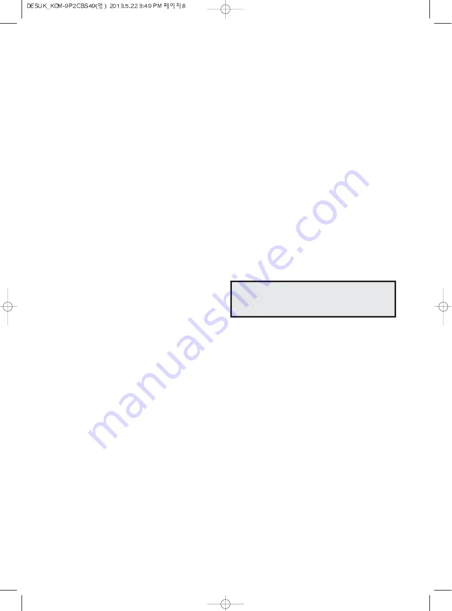 Daewoo KOM-9P2C Operating Instructions Manual Download Page 9