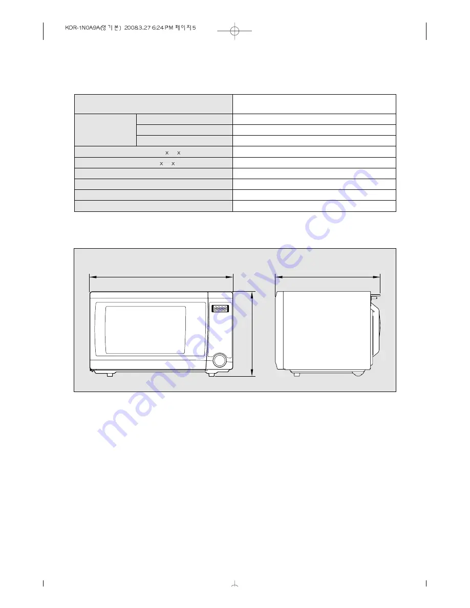 Daewoo KOR-1N0A9A Operating Instructions & Cook Book Download Page 6