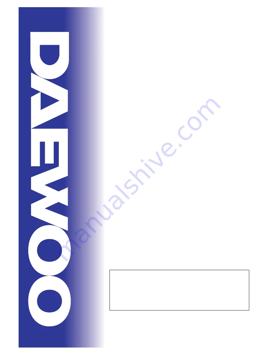 Daewoo KOR-63350S Service Manual Download Page 1