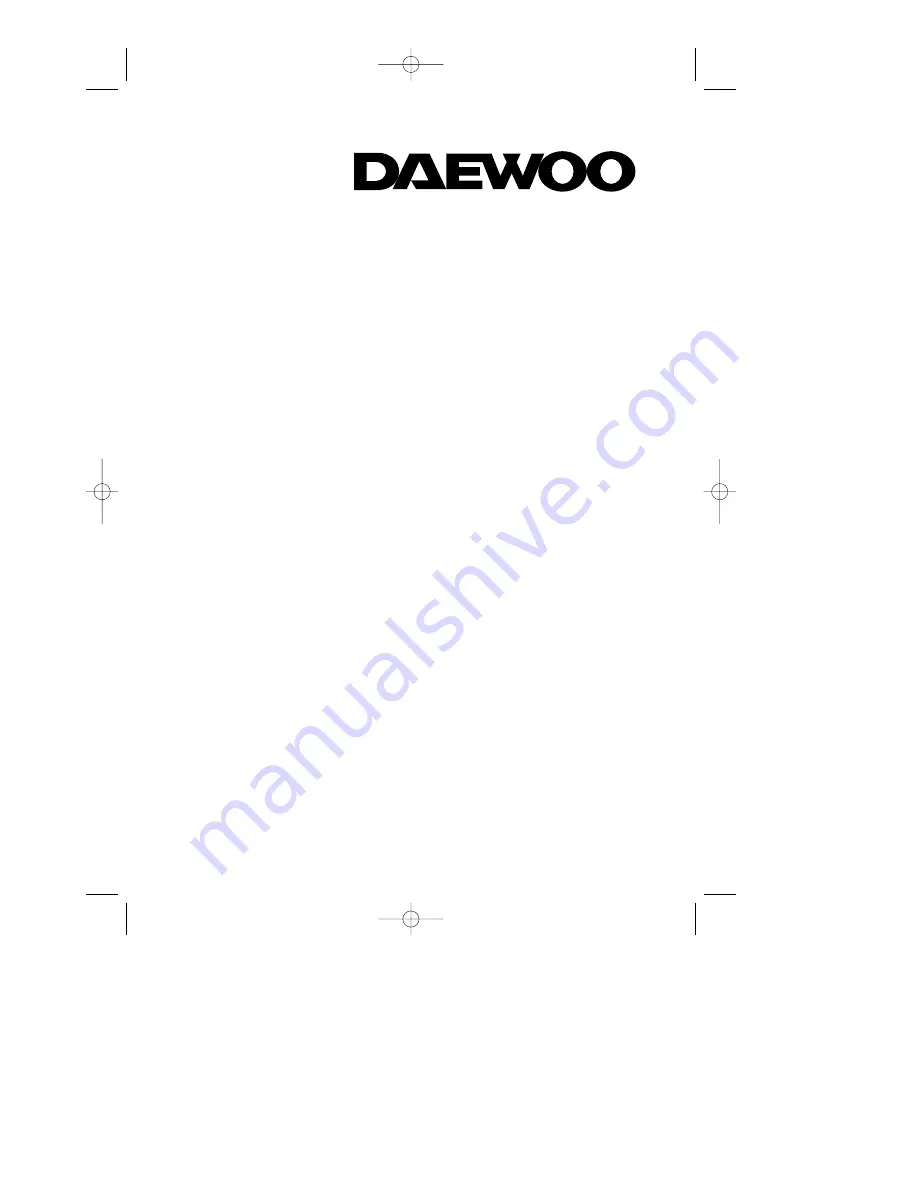 Daewoo KOR-63DB/63FB Operating Instructions Manual Download Page 1