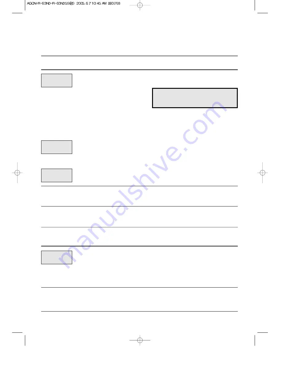 Daewoo KOR-63ND Operating Instructions & Cook Book Download Page 9