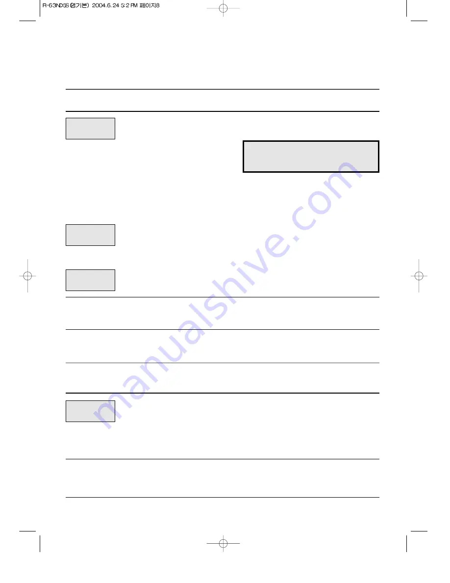 Daewoo KOR-63ND5S Operating Instructions & Cook Book Download Page 9