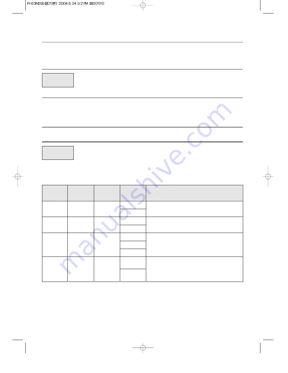 Daewoo KOR-63ND5S Operating Instructions & Cook Book Download Page 11