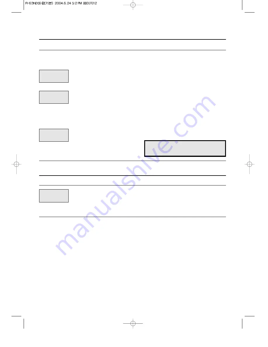 Daewoo KOR-63ND5S Operating Instructions & Cook Book Download Page 13