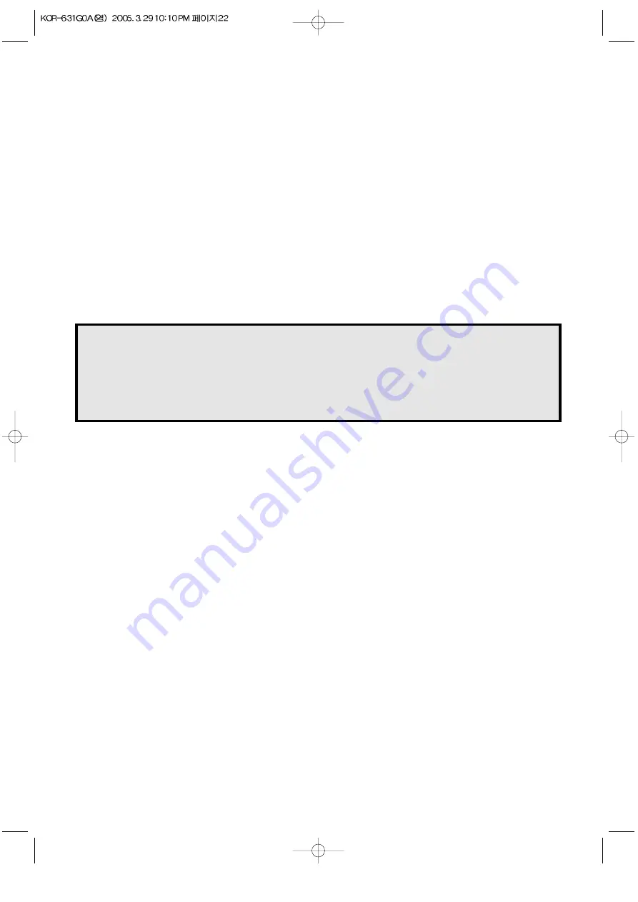 Daewoo KOR-6N1G5 Operating Instructions Manual Download Page 23