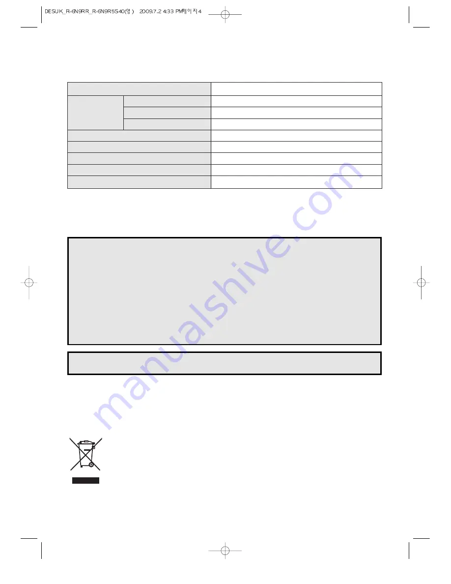 Daewoo KOR-6N9RR Operating Instruction Download Page 6