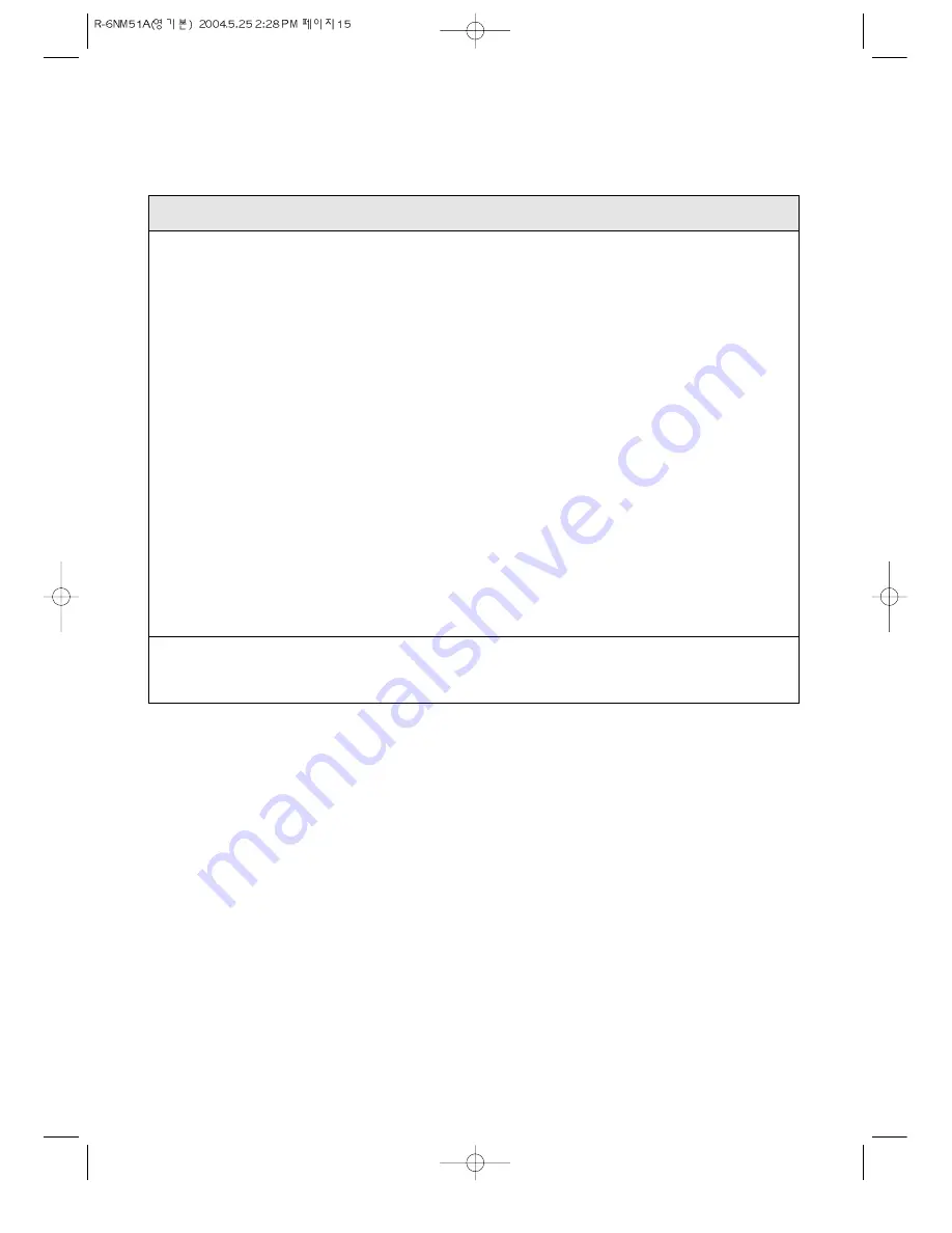 Daewoo KOR-6NM51A Operating Instructions & Cook Book Download Page 16