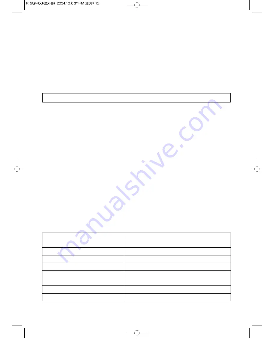 Daewoo KOR-6Q4R5S Operating Instructions & Cook Book Download Page 16