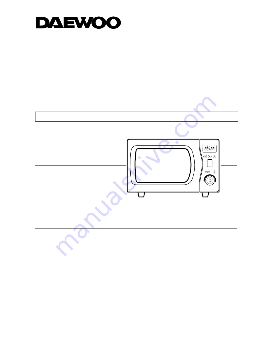 Daewoo KOR-836T Operating Instructions Manual Download Page 1