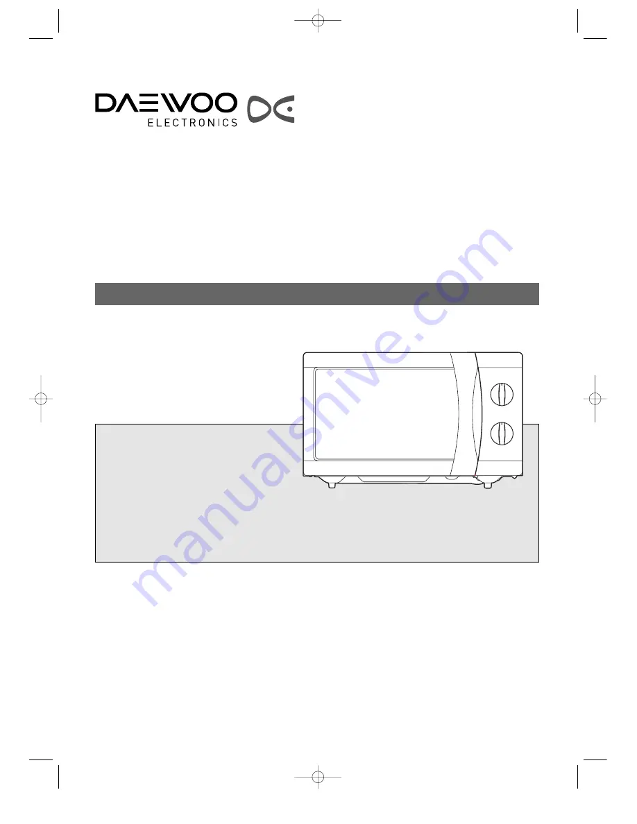 Daewoo KOR-8A253A27 Operating Instructions & Cook Book Download Page 1