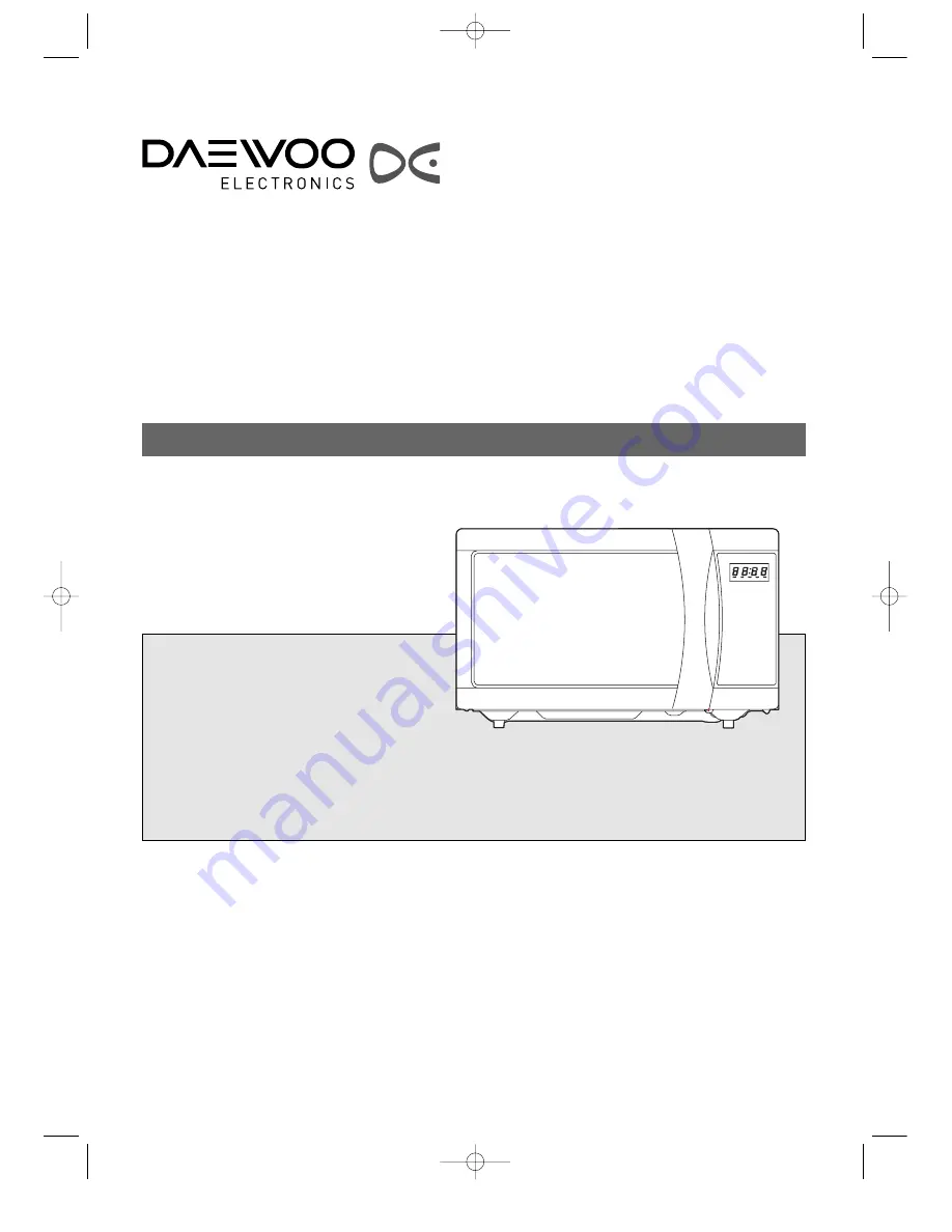 Daewoo KOR-8A2B3A27 Operating Instructions & Cook Book Download Page 1