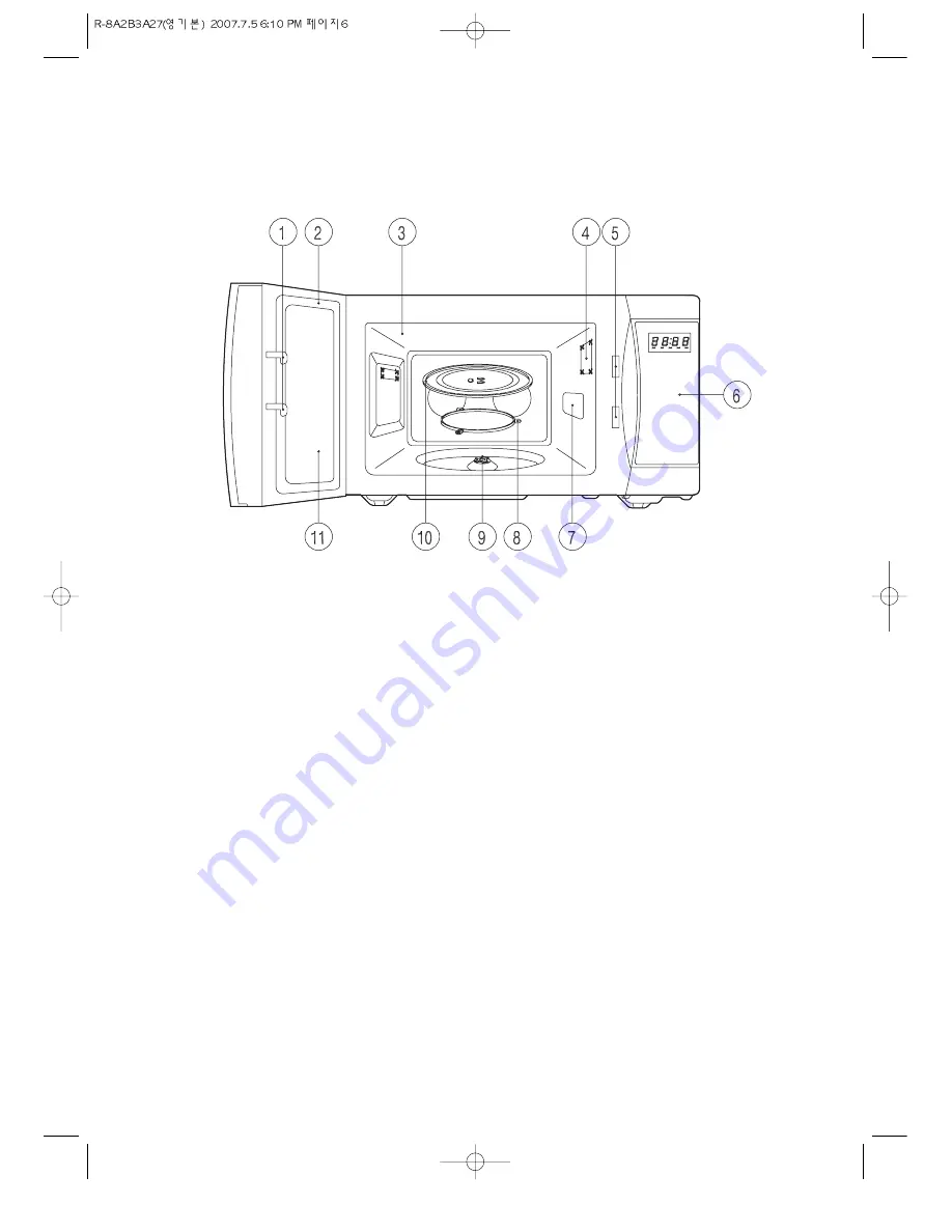 Daewoo KOR-8A2B3A27 Operating Instructions & Cook Book Download Page 7