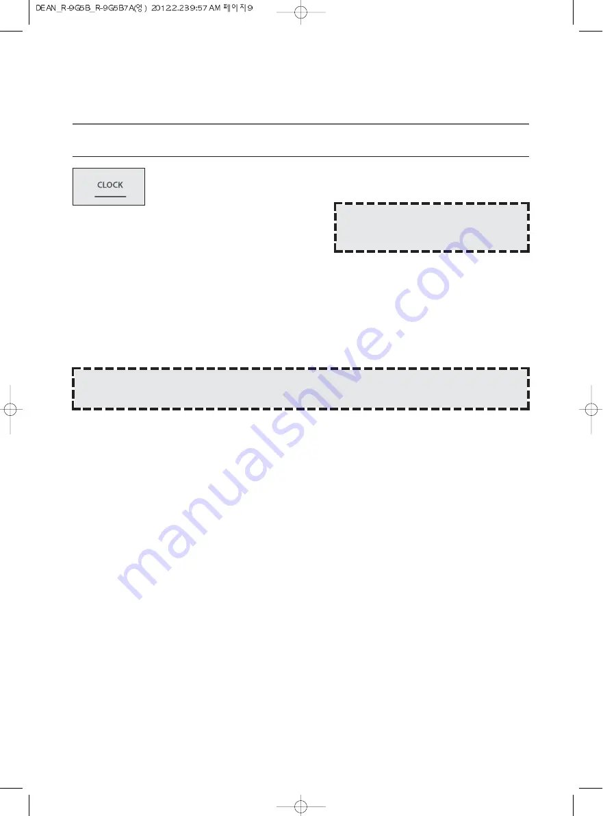 Daewoo KOR-9G5B Operating Instructions Manual Download Page 11