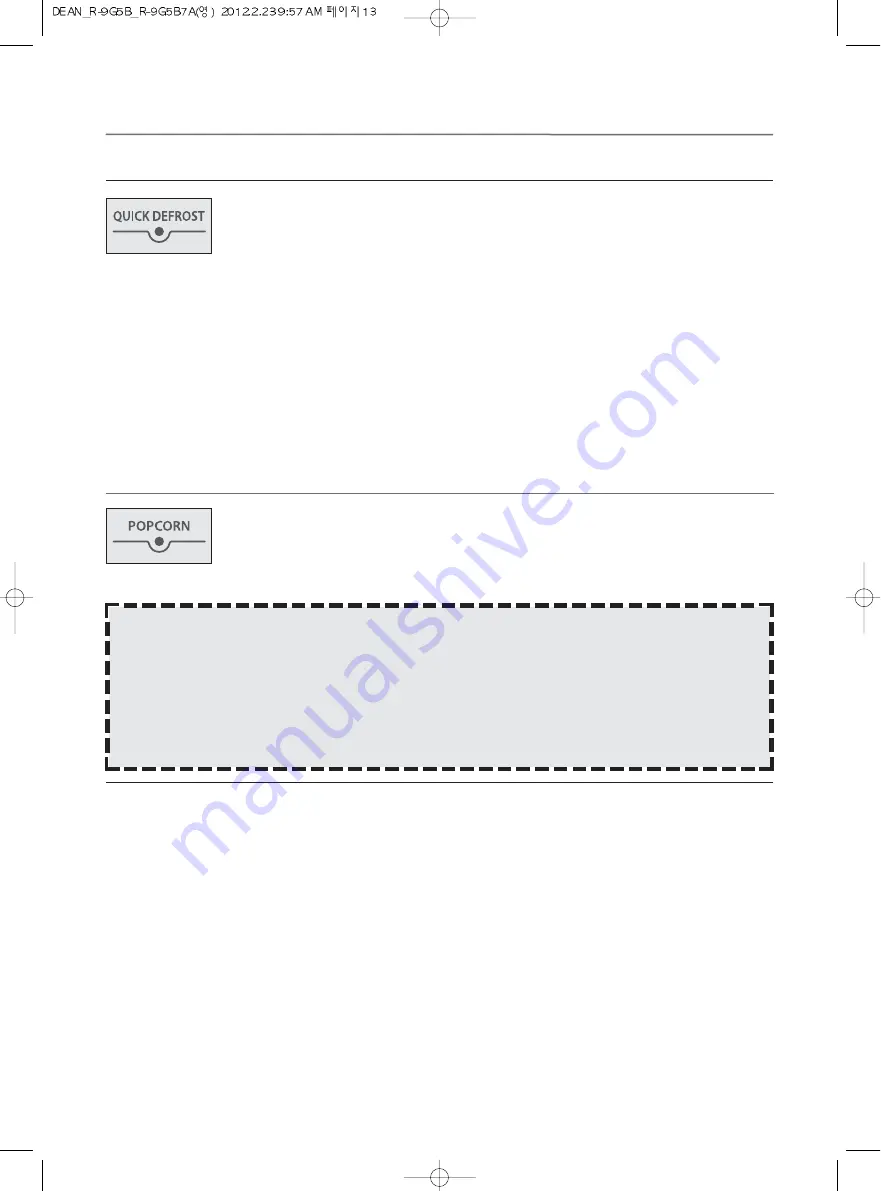 Daewoo KOR-9G5B Operating Instructions Manual Download Page 15