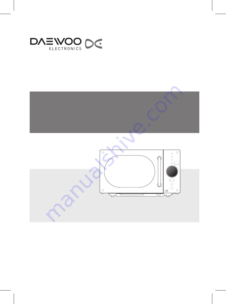 Daewoo KOR8A9RW Скачать руководство пользователя страница 1