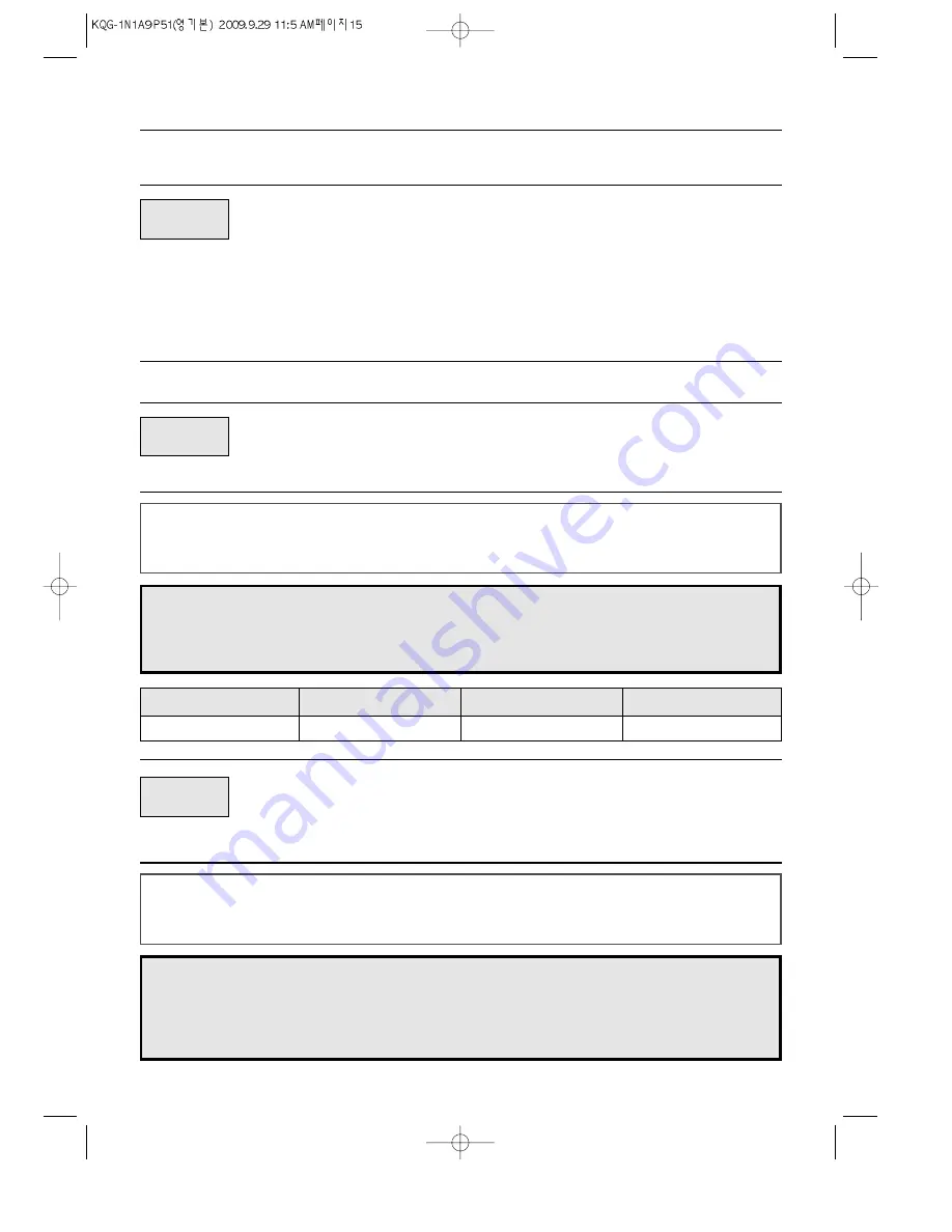 Daewoo KQG-1N1A9P51 Owner'S Manual Download Page 17