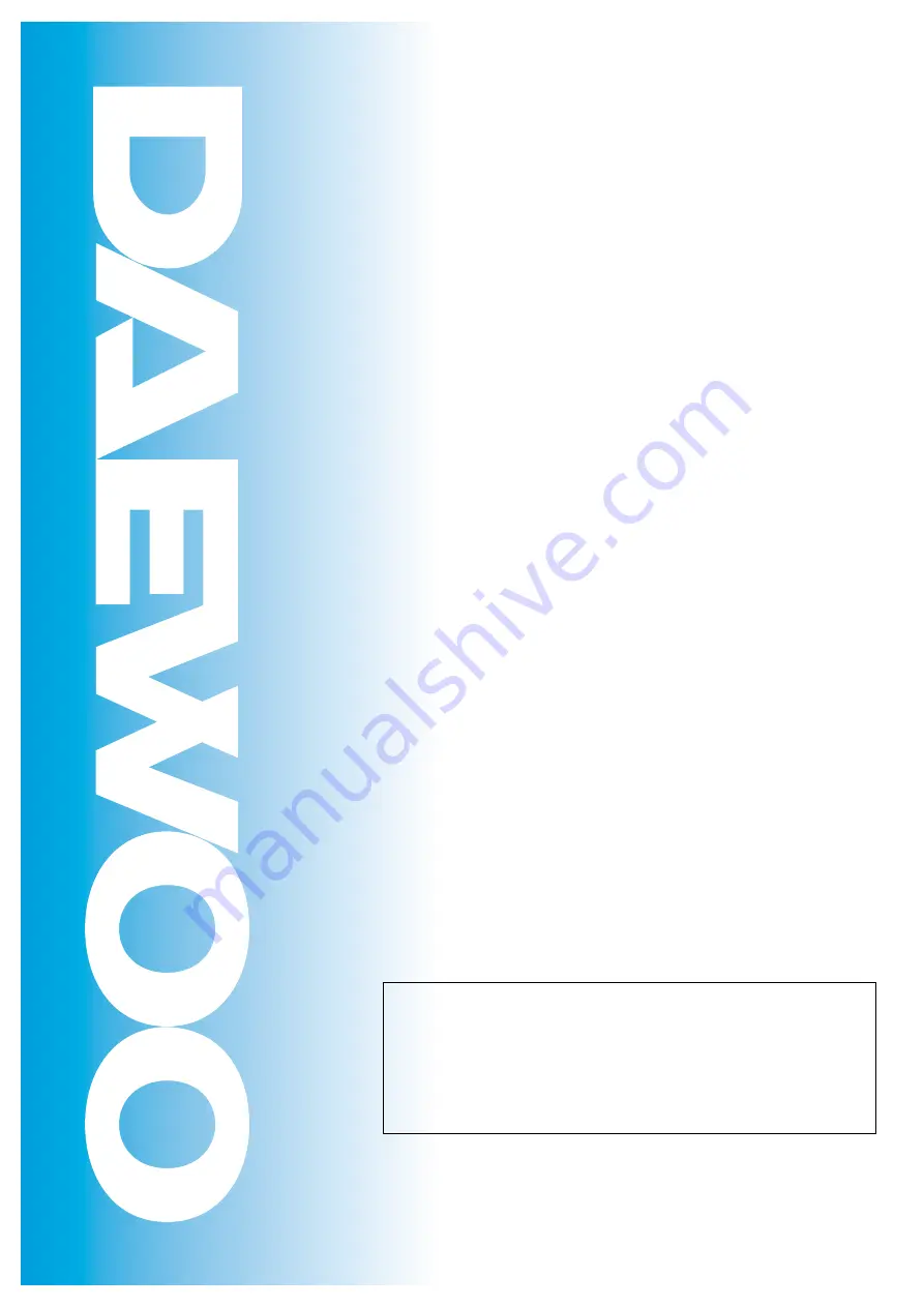 Daewoo KQG-63N75S Service Manual Download Page 1