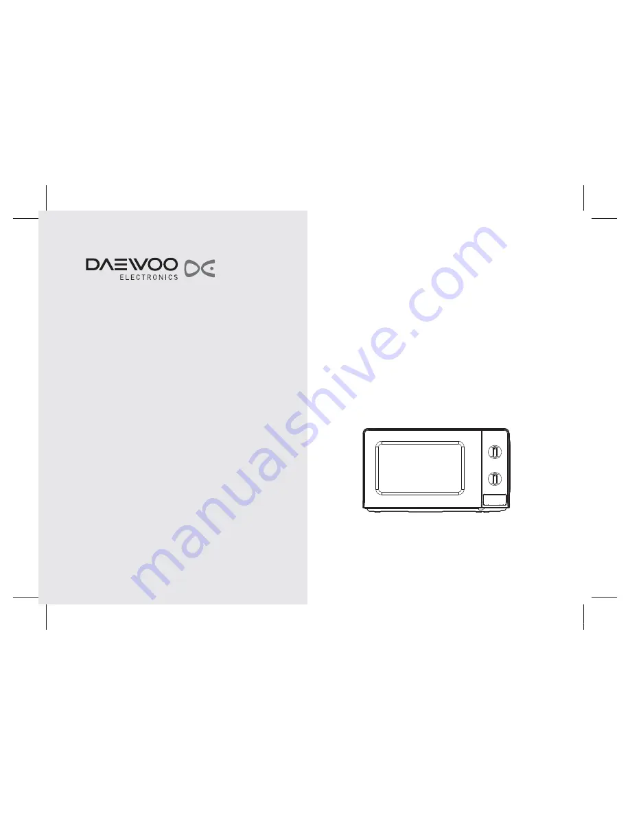 Daewoo KQG-6617G Operating Instructions & Cook Book Download Page 1