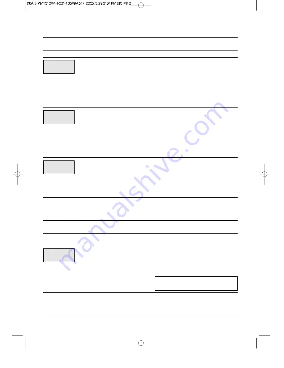 Daewoo WM1310PM Operating Instructions Manual Download Page 13