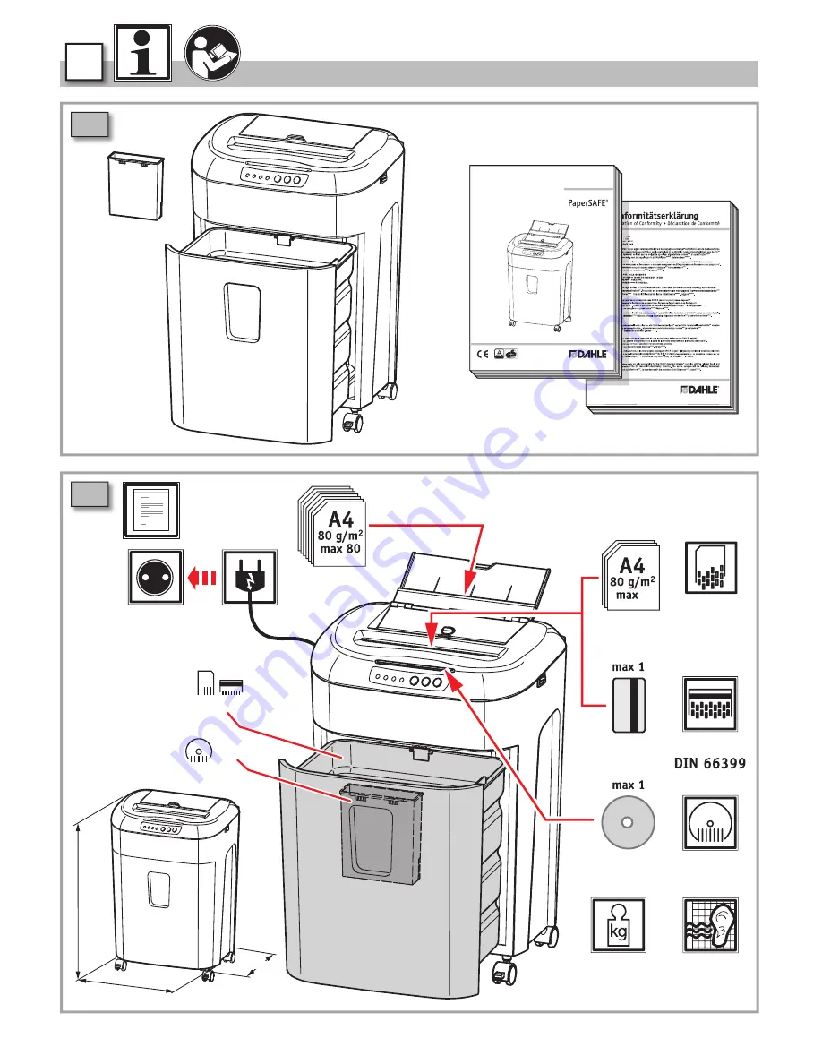 Dahle PaperSAFE 22080 Operating And Safety Instructions Manual Download Page 4