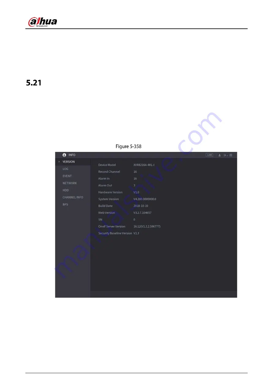 Dahua Technology XVR5232AN-I3 User Manual Download Page 352
