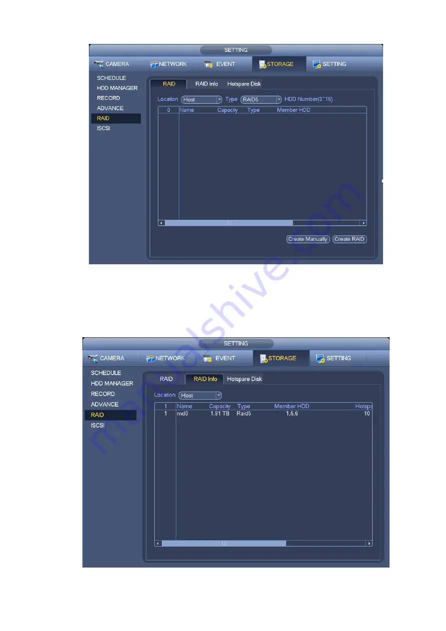 Dahua 6064 Series User Manual Download Page 122