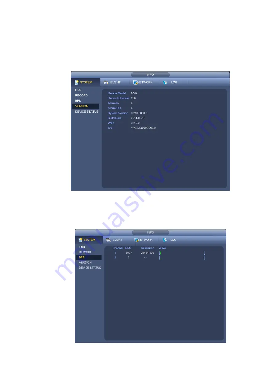 Dahua 6064 Series User Manual Download Page 127