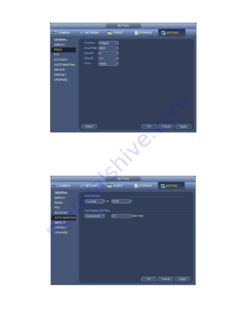 Dahua 6064 Series User Manual Download Page 137