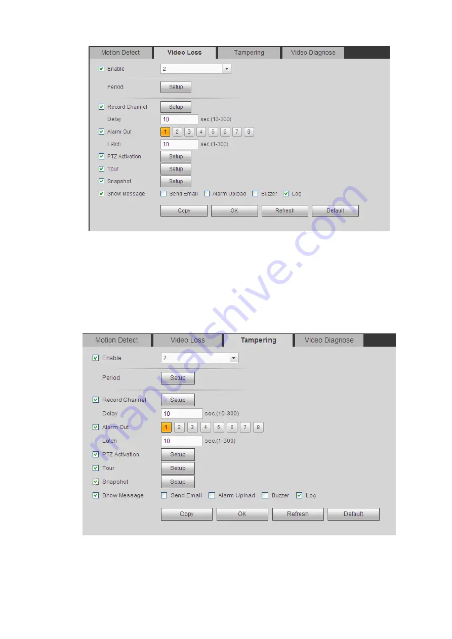 Dahua 6064 Series User Manual Download Page 175