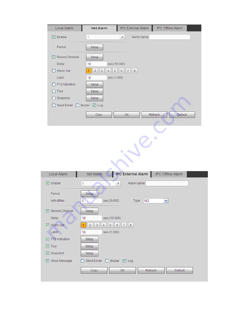 Dahua 6064 Series User Manual Download Page 182