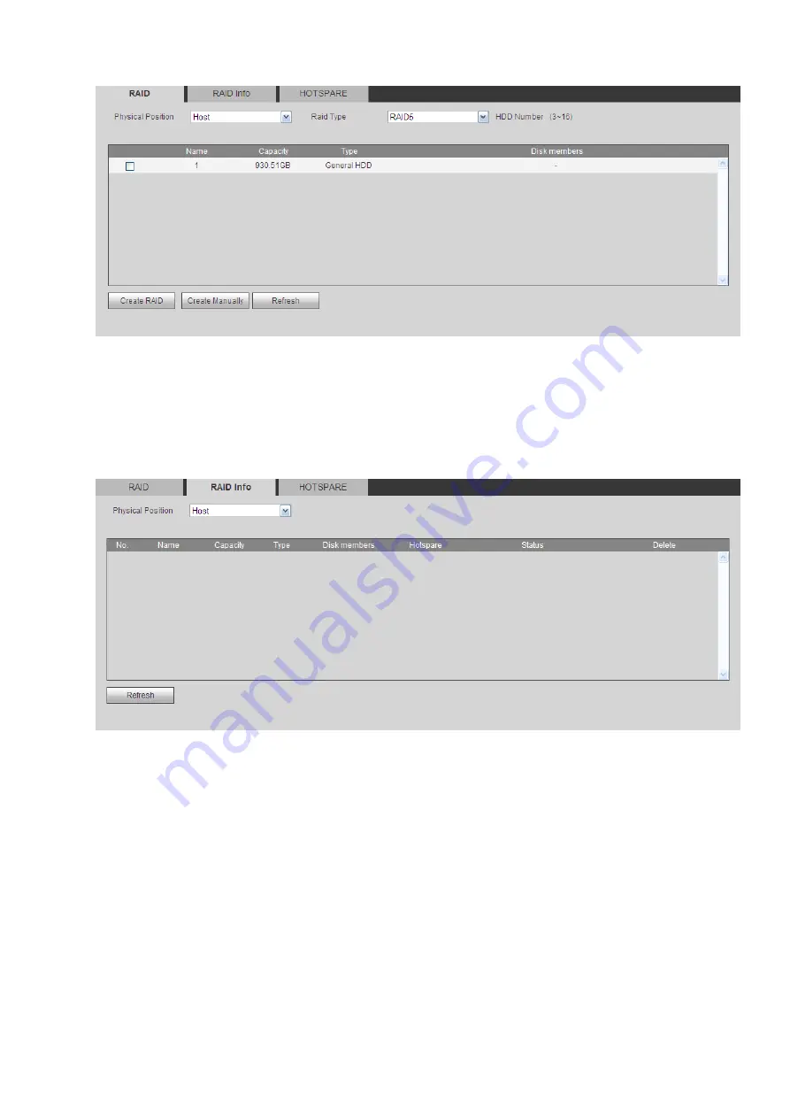 Dahua 6064 Series User Manual Download Page 191