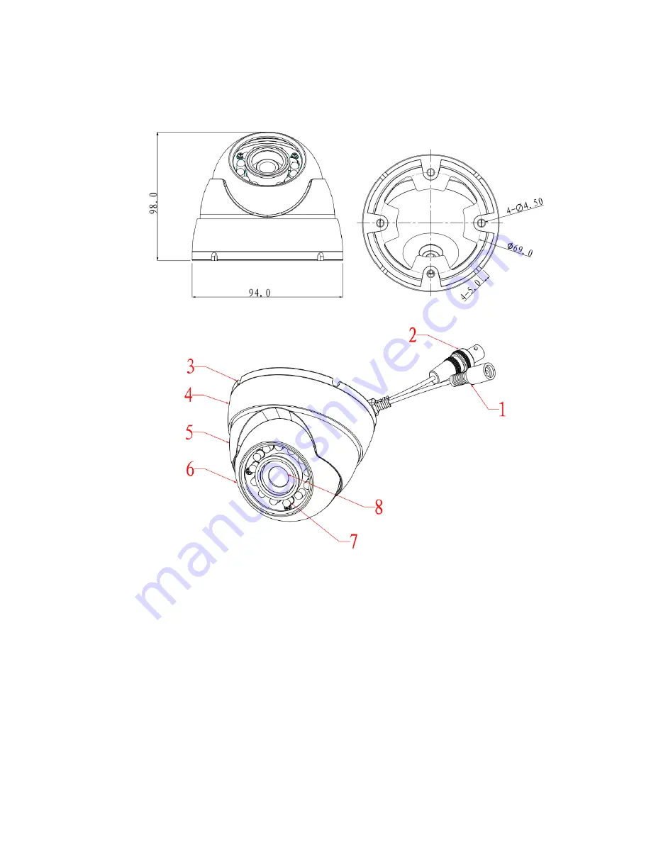 Dahua HAC-HDW1100MN User Manual Download Page 8