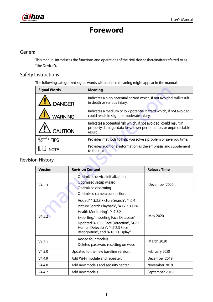 Dahua NVR21-8P-S2 SERIES User Manual Download Page 2