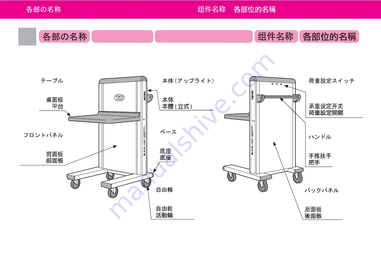 Daifuku LEVEL CART LVC-04C5 Скачать руководство пользователя страница 5