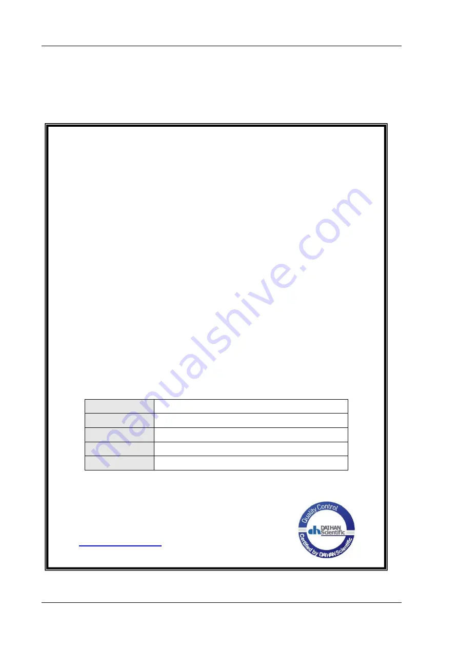 Daihan Scientific MaXtable H20 User Manual Download Page 22